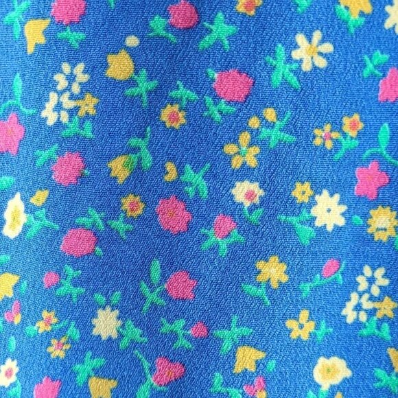 Things Between Blue Ditsy Floral Prairie Midi Tea Dress Boho Cottagecore Indie S - Picture 4 of 13